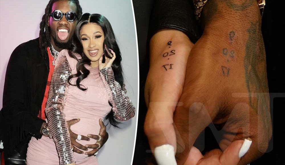 Cardi-B-and-Offset-get-matching-tattoos-of-their-wedding-date